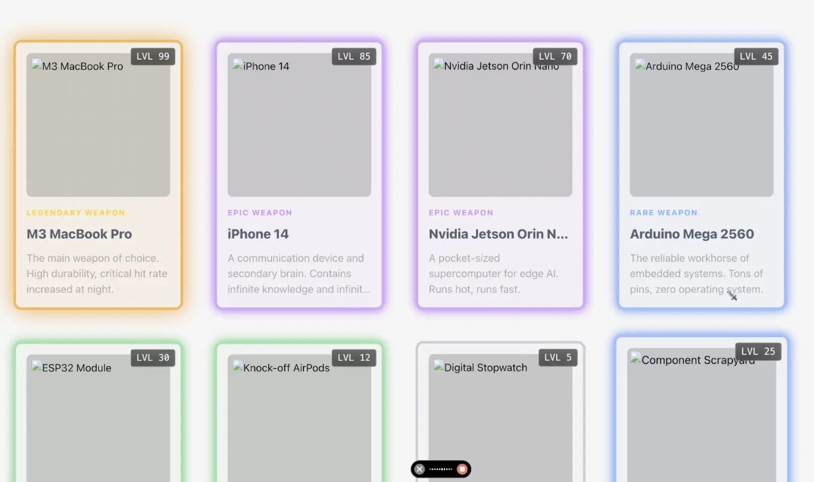 Inventory in Light Mode