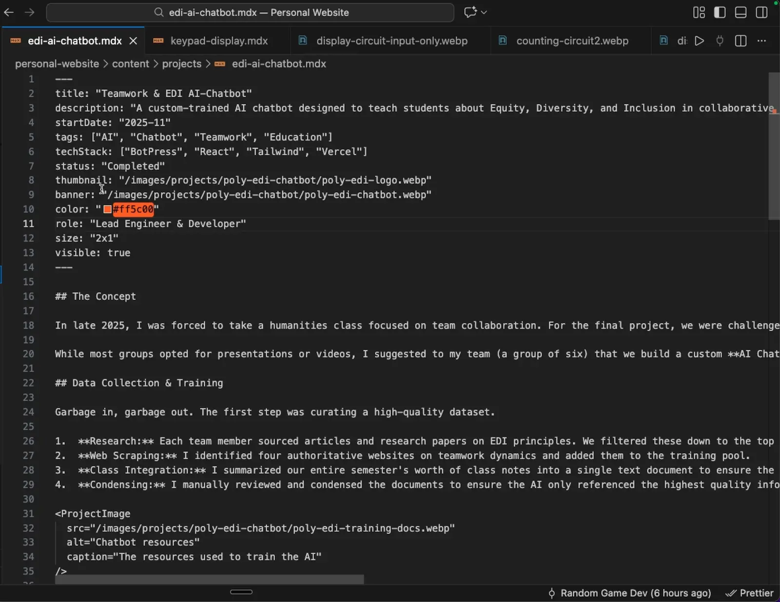 Writing MDX content in VS Code