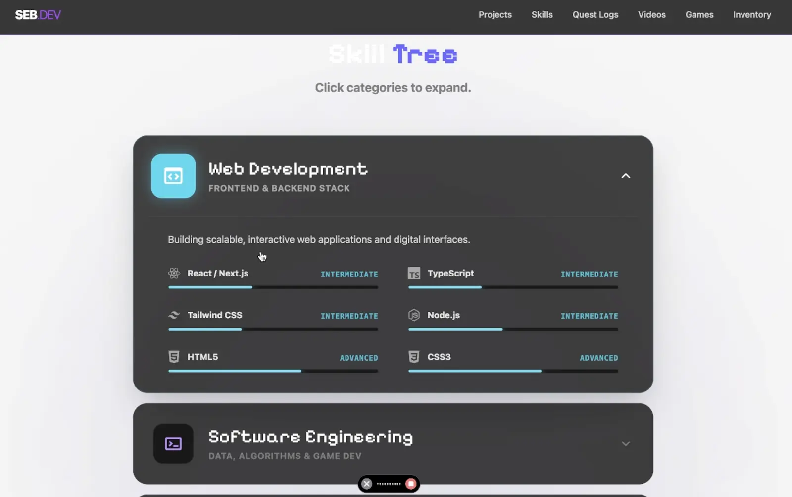 Version 2 of the Skill Tree