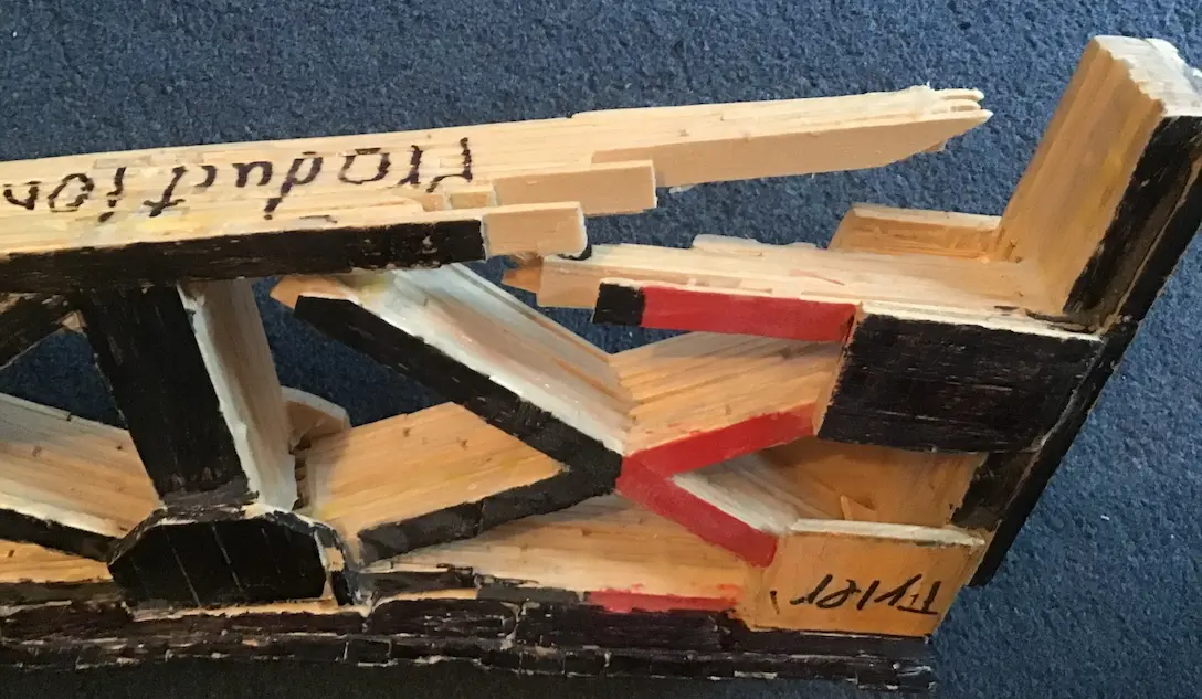 The fatal crack in the bridge structure